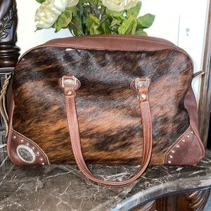 Saddle Barn leather and cowhide purse